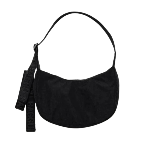 Crescent Black Nylon Bag