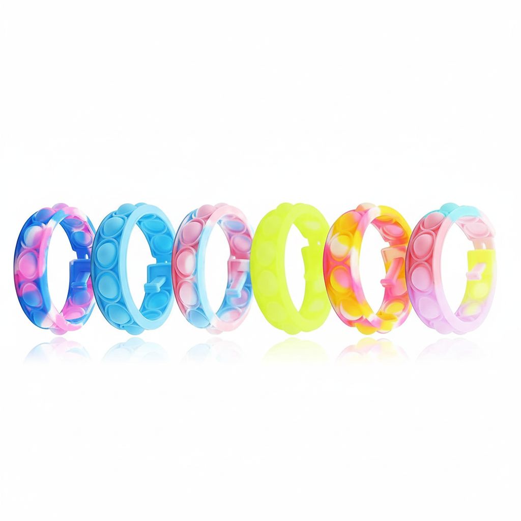 1111100409903 Pop It Bracelet Plain Colored #Mlk-Ppif-B