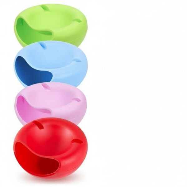 Double Layer Snack Bowl With Phone Stand Ass Color #Pl-4