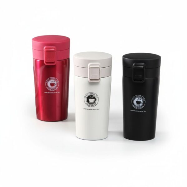 Double Stainless Steel Coffee Mug 380Ml Assorted Colors#Cp052601