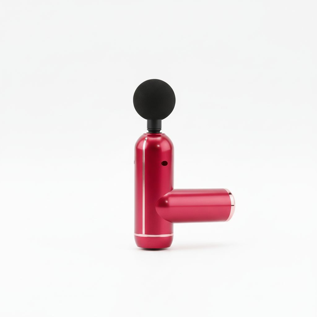 1111100419308 Massage Gun Portable Neck Black/Red #Mlk0315-15