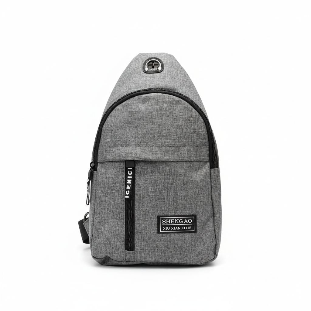 1111100419520 Sling Bag Grey With Earphone Pocket#Mlk0315-10Gy