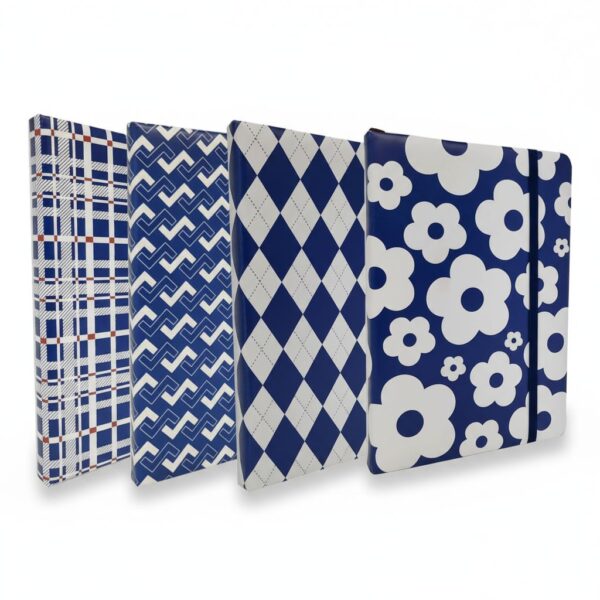 Notebook A5 Lined W/Elestic Assorted White&Blue 120Sheets-80Gr#Cpnb07-06