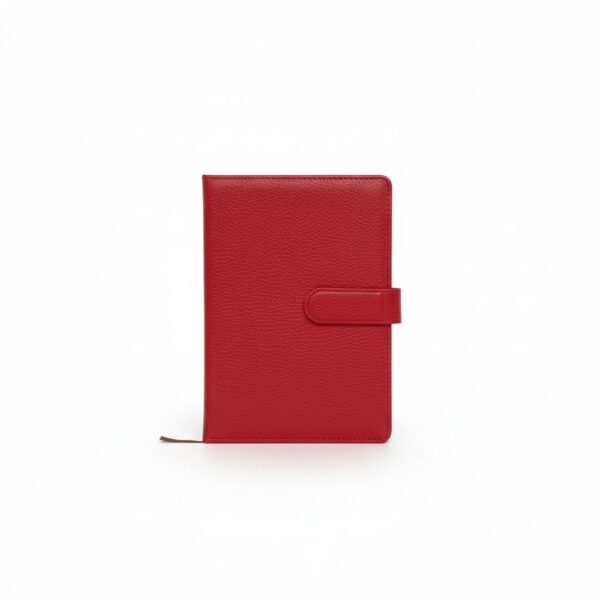 Leather Notebook A5 Lined W/Pen Holder Red 120Sheets-80Gr#Cpnb07-08 /Rd