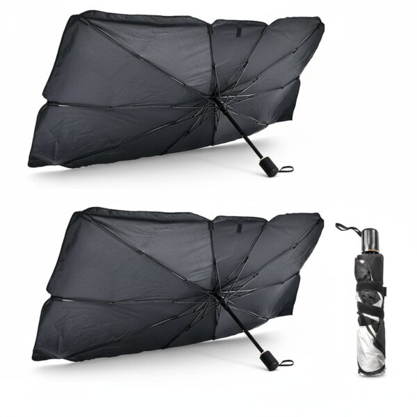 Car Sunshade Silver Cloth+Metal #Cpni10-12