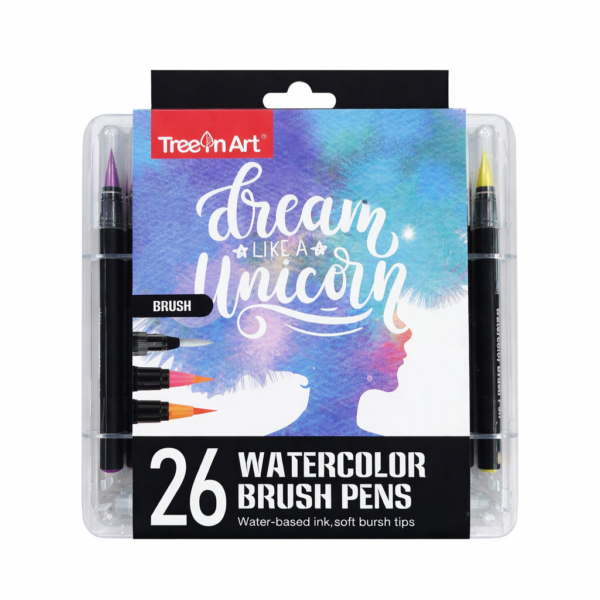Watercolor Brush Pens 26 Watercolors Brush Pens 24 Pcs/ Pack#Mp72192