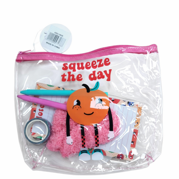 Stationery Set Including Notepad 90X180Mm 80G 50Sheets,Hair Tie,Tape,Ball Pen,Pencil Case#Id15626
