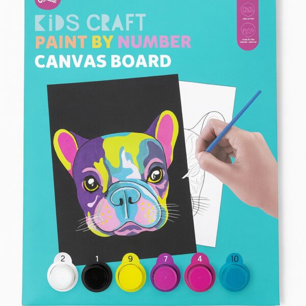 Canvas Board With 6 Paint #Dy03329-1