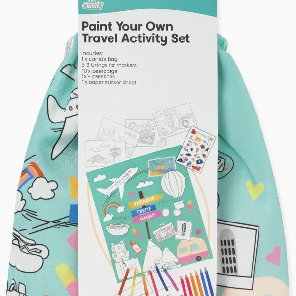 Canvas Bag/Mini Color Markers With 26 Drawing Cards #Dy04527