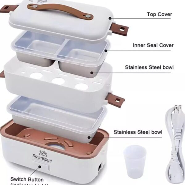 Double Layer Electrical Lunchbox With Lunchbag