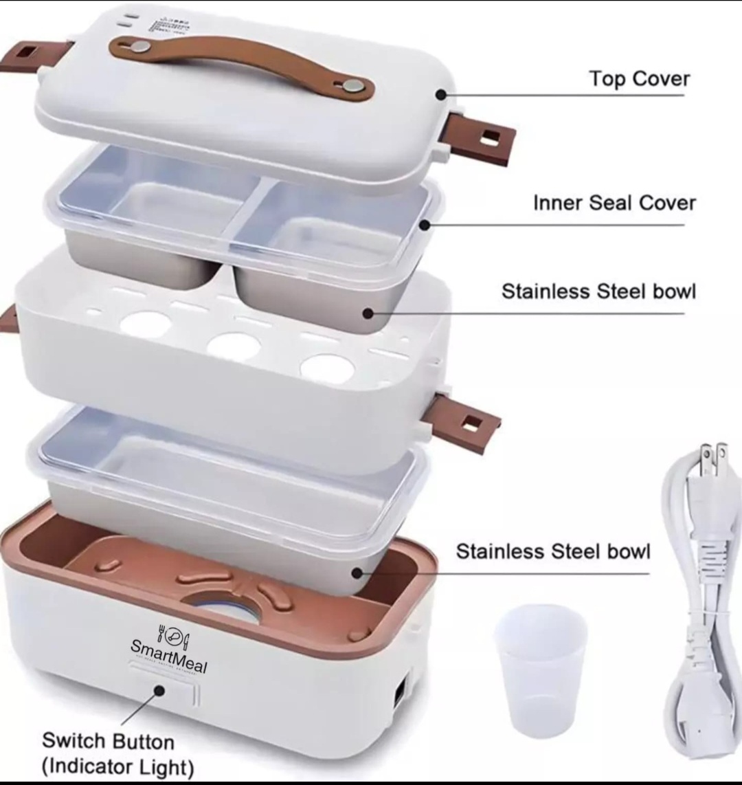 1111100478169 Double Layer Electrical Lunchbox With Lunchbag