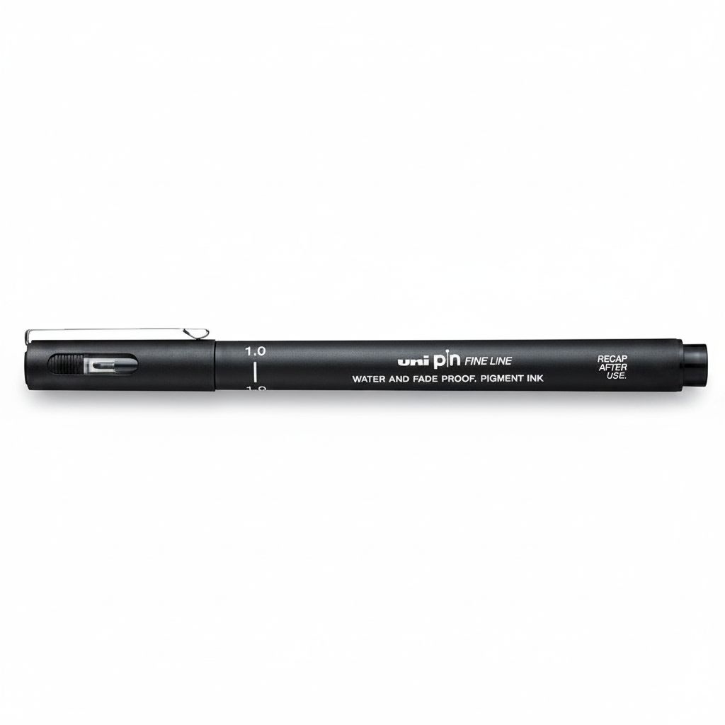 1111100479791 Fineliner Unipin Pen Pigment Ink Black 1.0mm#10-200black
