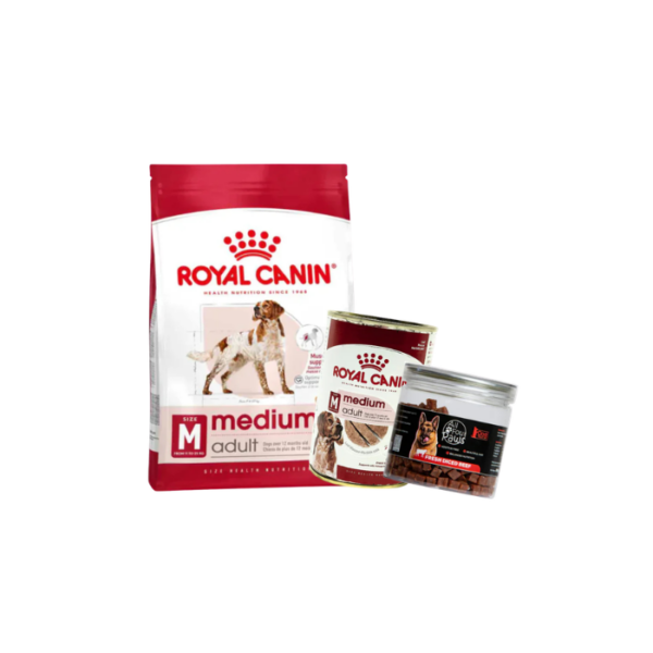 Royal Canin Medium Adult Dog Food Bundle Plus Free Treats