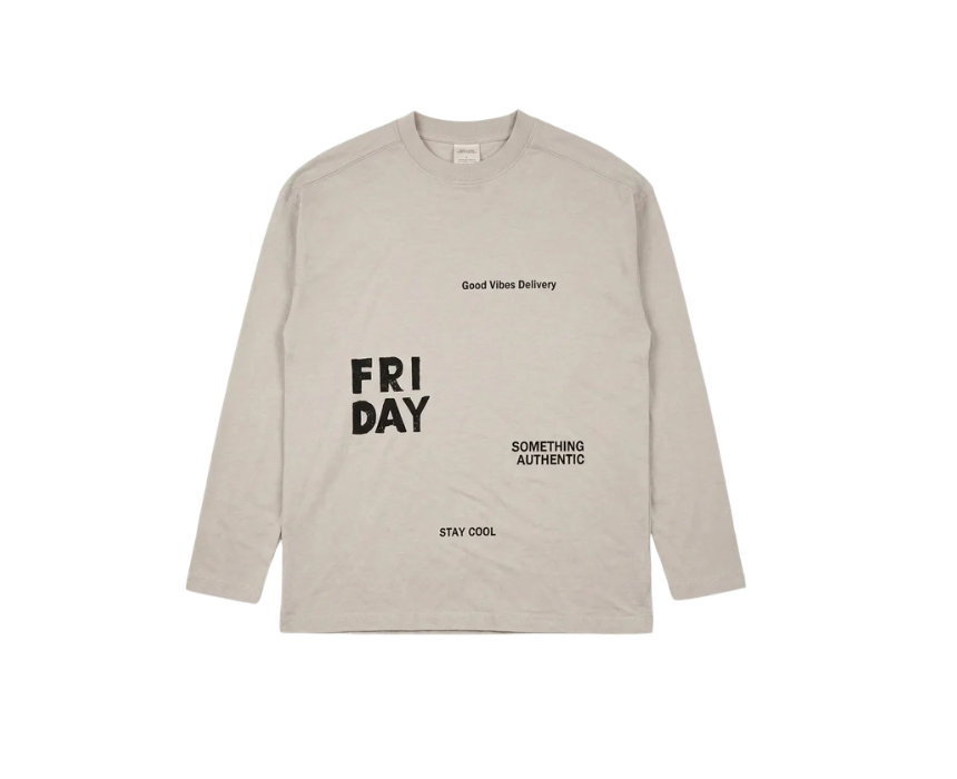 12 Zara Boys Beige Good Vibes Delivery Long Sleeve Blouse - Image 1
