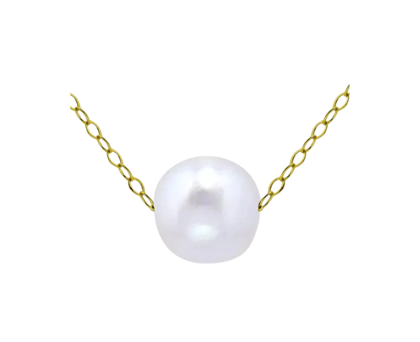 12 Giani Bernini Womens Gold Tone Freshwater Pearl Solitaire Pendant Necklace - Image 1