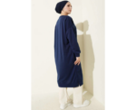 Wide Fit Navy Blue Long Basic Tunic - Image 