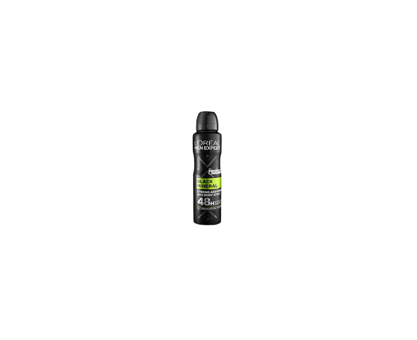 120 Black Mineral Deodorant Spray 150ml L’Oréal Men Expert - Image 1
