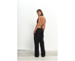 Open Back Halter Top Midnight Black - Image 
