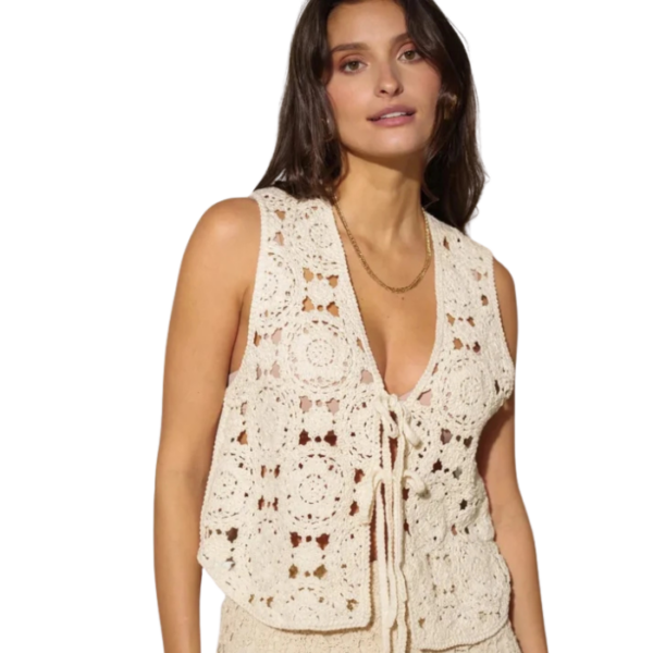 Boho Crochet Short Vest