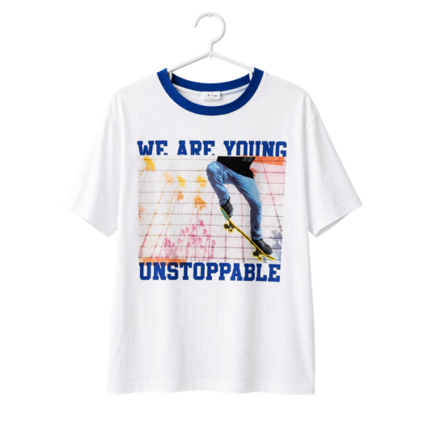 Zara Boy's White Chest Printed T-Shirt | Zara In Lebanon
