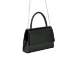 Elegant Glossy Black Handbag - Image 