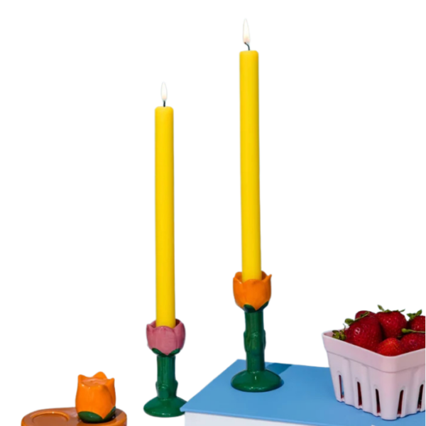 Candle Holders Set Flowers