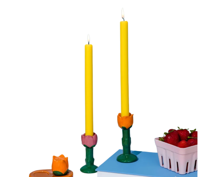 14 Candle Holders Set Flowers - Image 1