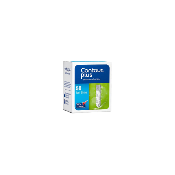 Contour Plus Blood Glucose Test Strips 50 Strips 1+1