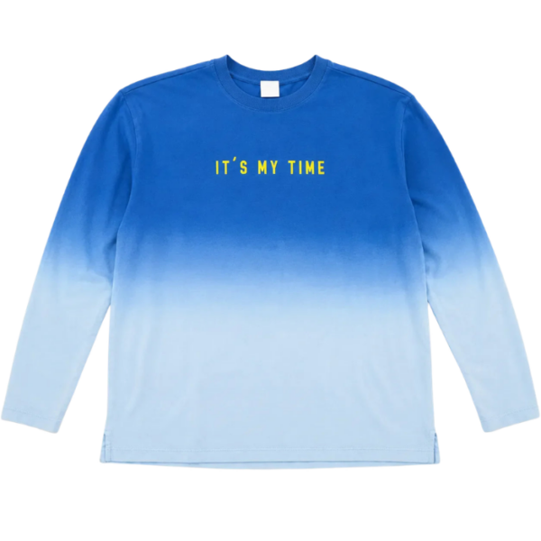 Zara Boys Ocean Blue Its My Time Printed Blouse