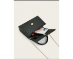 Elegant Glossy Black Handbag - Image 