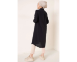 Black Long Style Classic Collar Tunic - Image 
