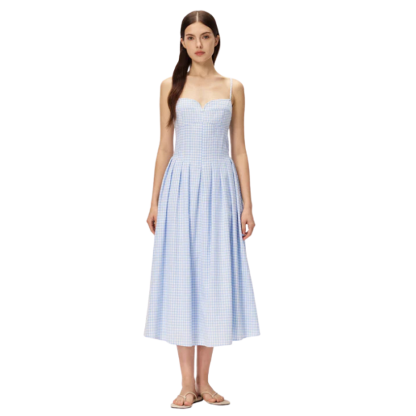 The Charming Vichy Midi Dress Blue Gingham