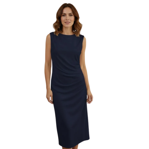 Midnight Drape Midi Dress