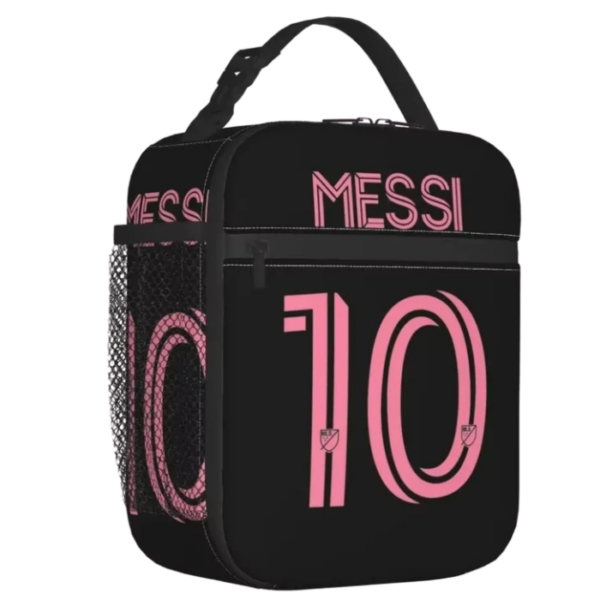 Messi Insulated Black Lunch Bag