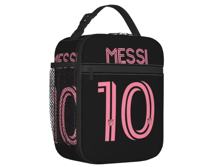 15 Messi Insulated Black Lunch Bag - Image 1