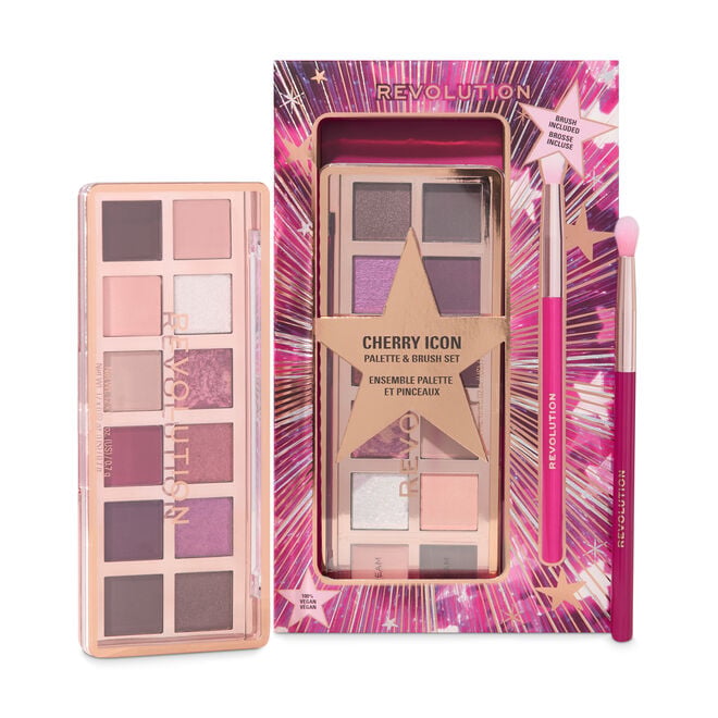 1868822-Revolution-Berry-Icon-Eye-Shadow-Palette-and-Brush-Set-2 REVOLUTION CHERRY ICON PALETTE & BRUSH SET