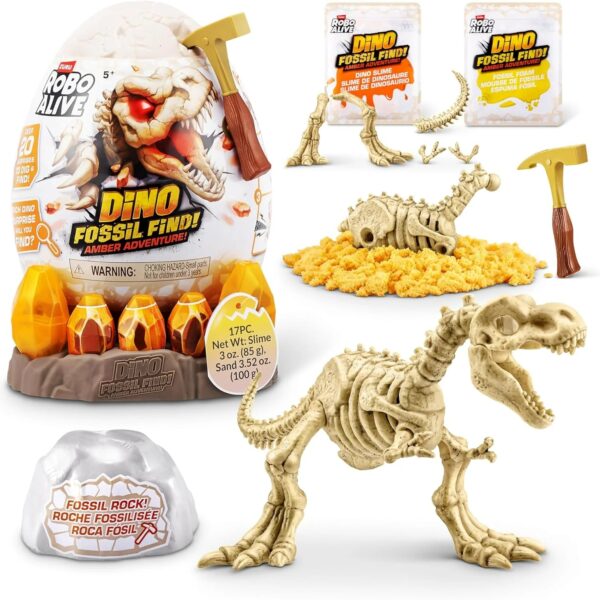 Robo Alive Light-Up Dino Fossil Amber Adventure