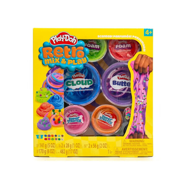 Retro Mix & Play Scented Slime for Kids, 6-Pack Variety
