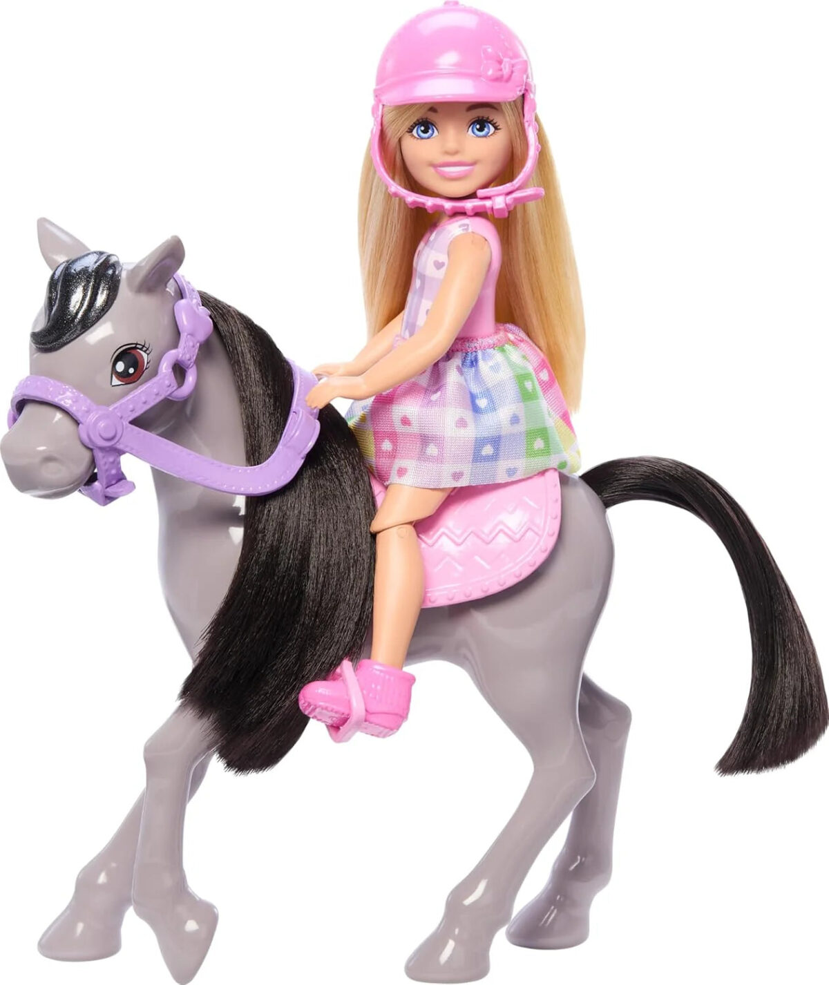 194735192199_f1d28389-6460-47ae-9f0f-54fbdb8ac691 Chelsea Doll & Toy Horse Set, Includes Helmet Accessory & Saddle