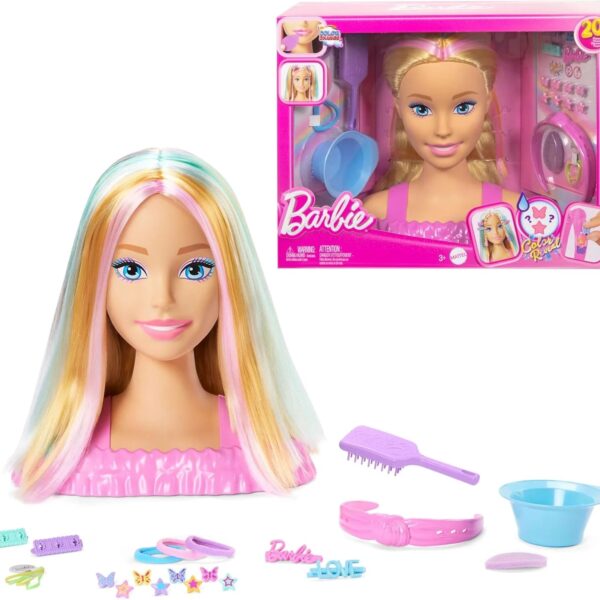 Blonde Hair Styling Head with 20+ Styling Accessories Including Star