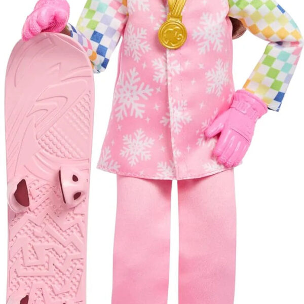 Careers Snowboarder Doll Wearing Pink Snow Jacket