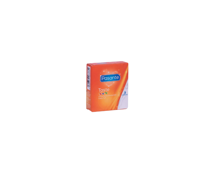 195 Taste Flavoured Condoms 3+12 Pack Pasante - Image 1