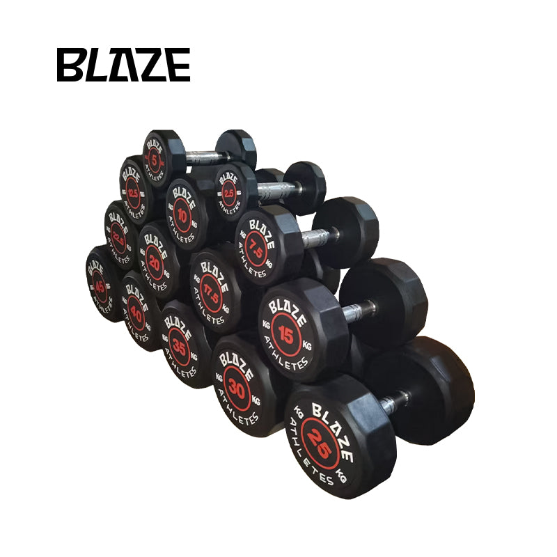 1_247e43d3-45af-4e33-ba84-33886549c8f6 8 Sided Rubber Dumbbell - Leader Series