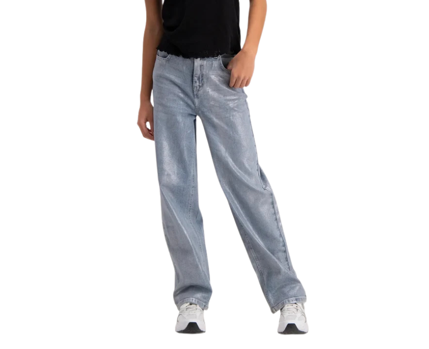 2 Silver Foil Denim Jeans - Image 1