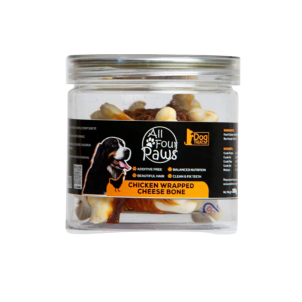 All Four Paws Dog Treat Chicken Wrapped Cheese Bone