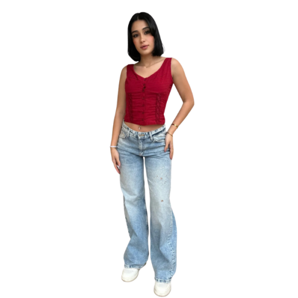 Fiora Top in Burgundy