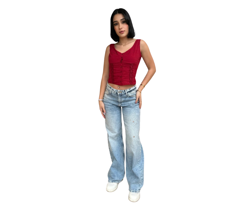 2-54-1.png Fiora Top in Burgundy - Image 1
