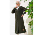 Buttoned Ribbed Long Cardigan - Image 