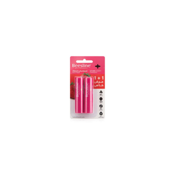 Lip Care Duo Pack Strawberry Flavour 1+1 Free Beesline