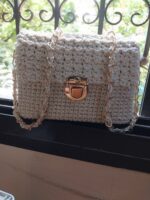 Cream Golden Mini Cross Body/Shoulder Bag - Image 